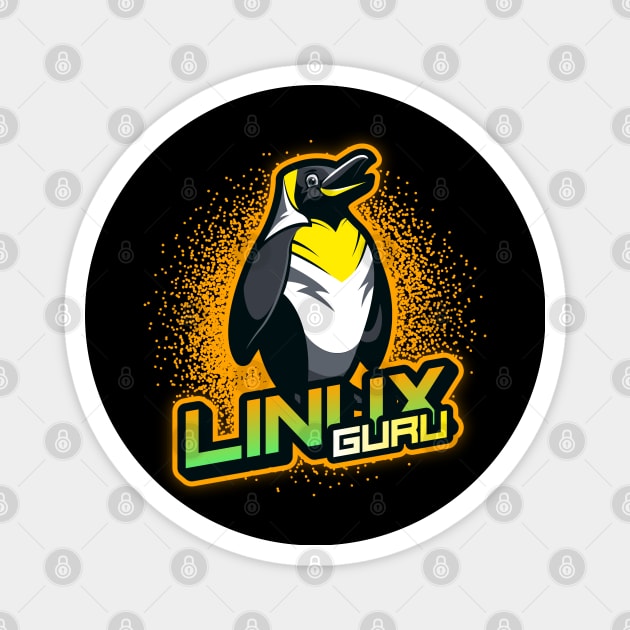 Linux Guru Magnet by Cyber Club Tees